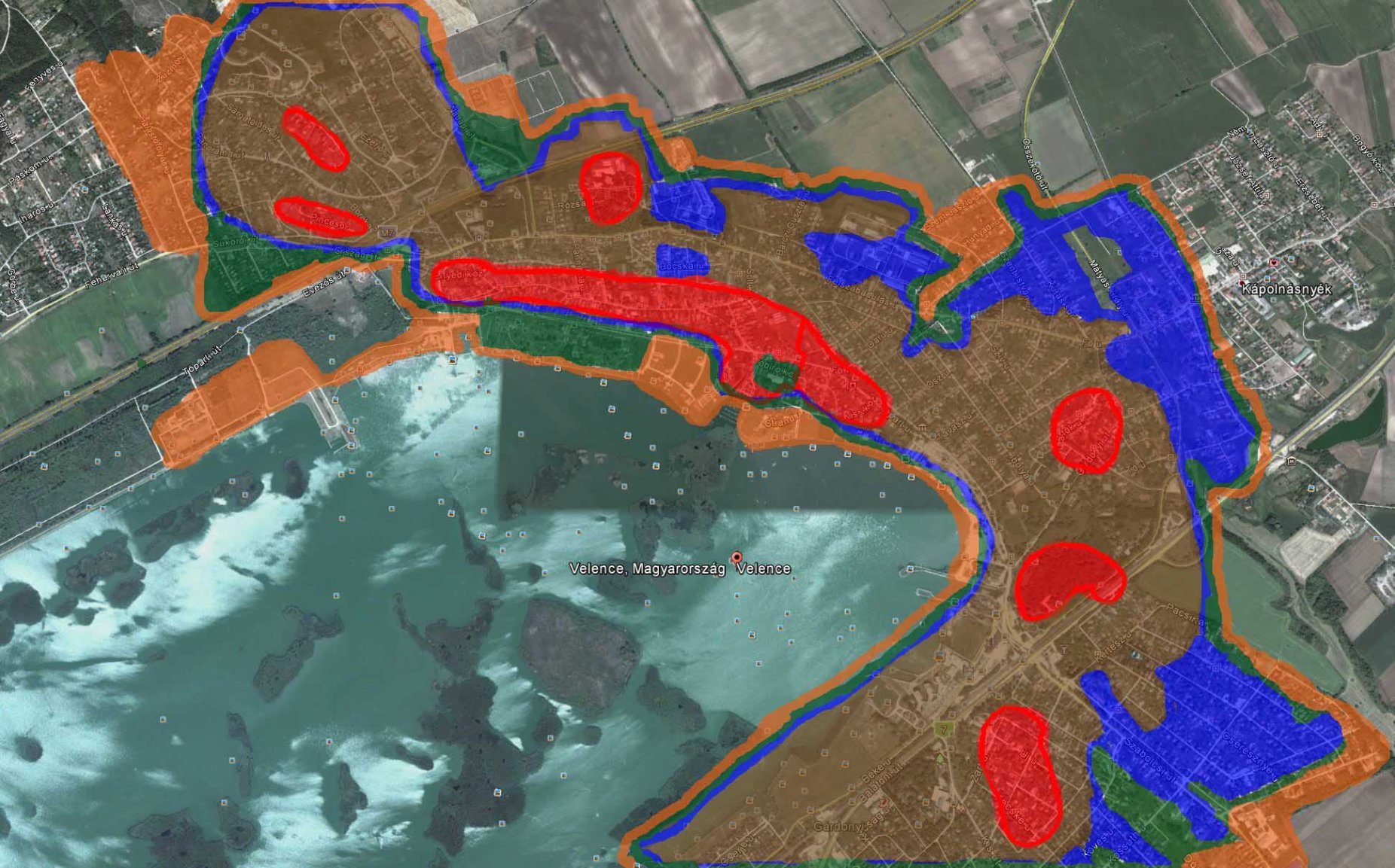 1764_1980 térképek egymáson